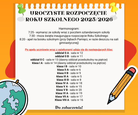 Rozpoczęcie roku szkolnego 2025/2026
