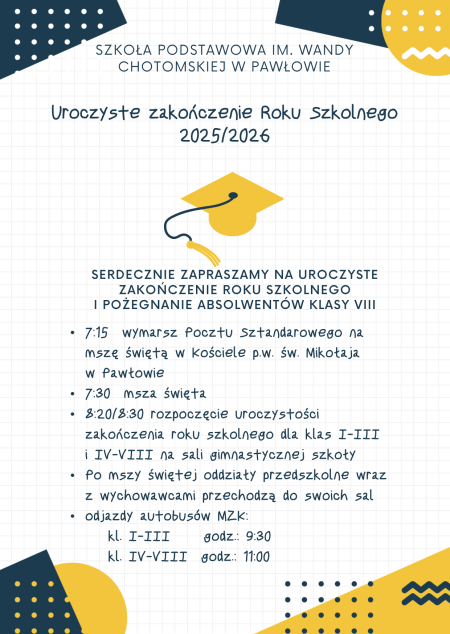 Uroczyste Zakończenie Roku Szkolnego 2025/2026